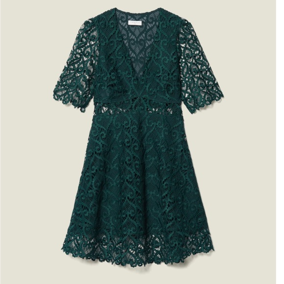 Sandro, Short dress sweetheart guipure neckline - Picture 2 of 7